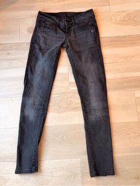 G-Star Raw Midge Cody Skinny Jeans Faded Charcoal Grey Washed Denim Size 27 x 32